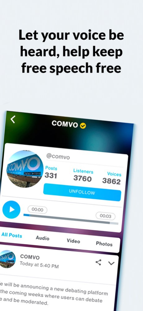 Comvo - Speak Your Mind 2.16 Screenshot