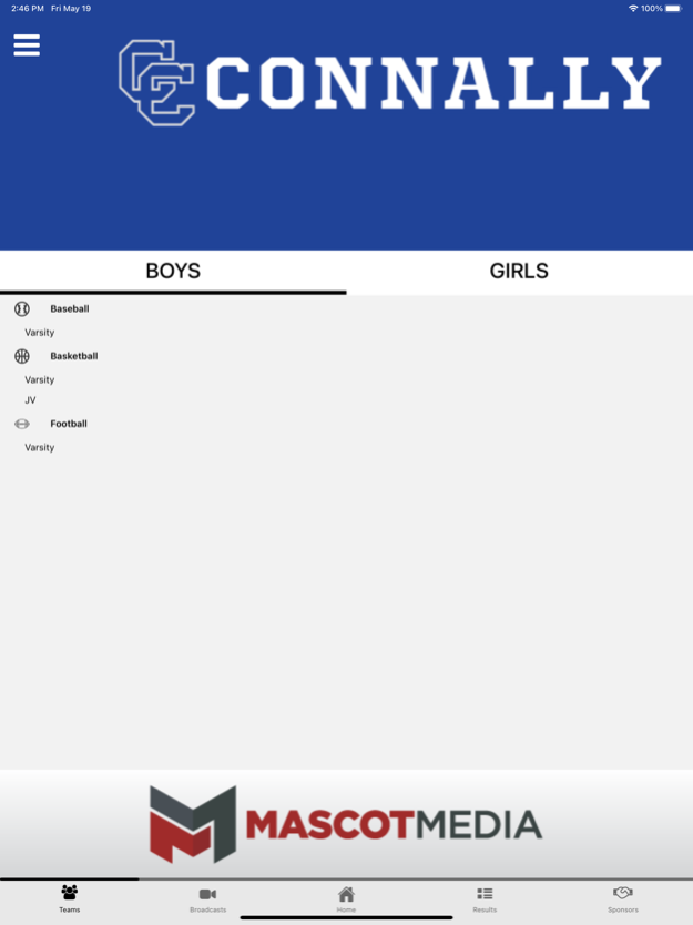 Connally Athletics 1.1.0 Screenshot
