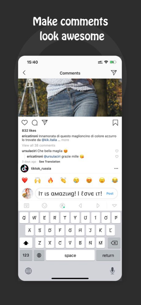 Fonts & Big Emojis for iPhones 3.5 Screenshot