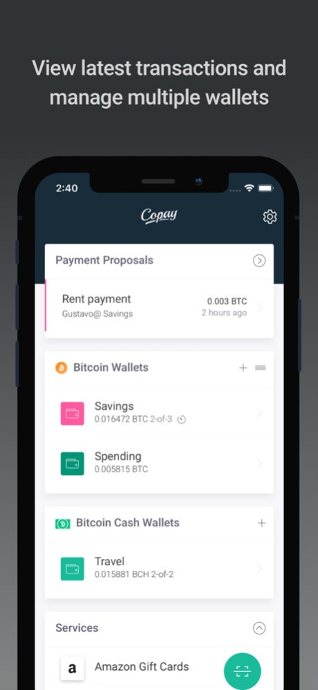 Copay Bitcoin Wallet 12.5.6 Screenshot