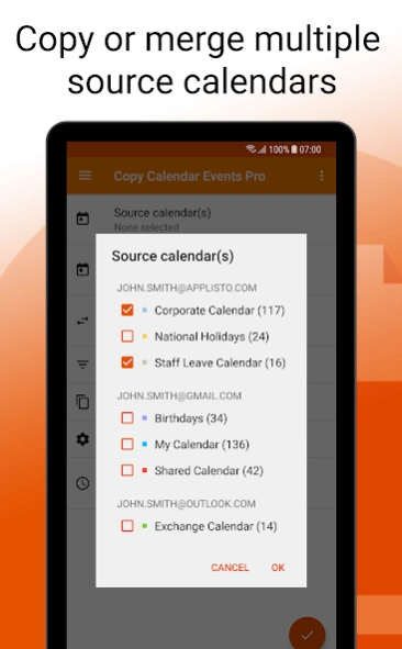 Copy Calendar Events Pro  Screenshot