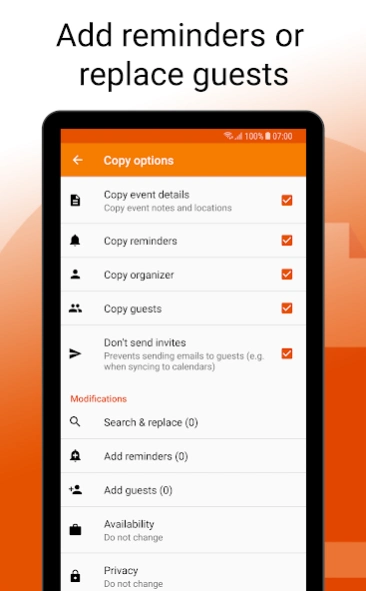 Copy Calendar Events Pro  Screenshot