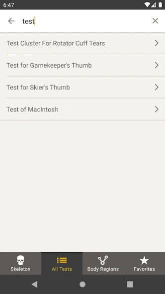 CORE-Clinical Orthopaedic Exam 4.3.0 Screenshot