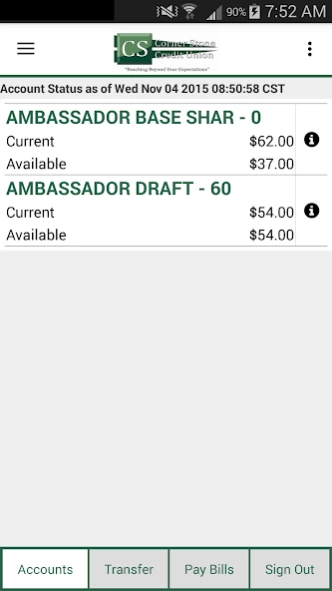 Corner Stone Mobile Banking 4.3.0 Screenshot
