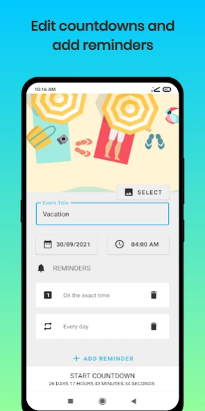 Countdown App and Widget 1.9 Screenshot