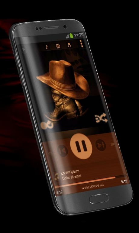 Cowboy Poweramp Skin 2.3 Screenshot
