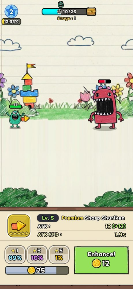 Crayonz : Lucky Defense Game 1.0.2 Screenshot