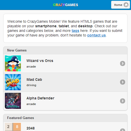 CrazyGames 1.1 Screenshot