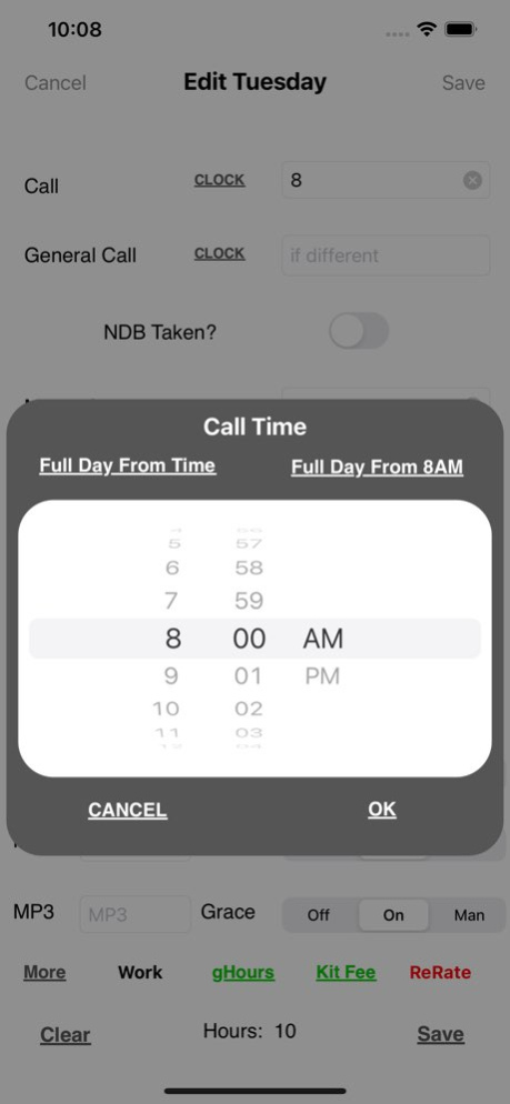 Crew Time Card 2025.01 Screenshot