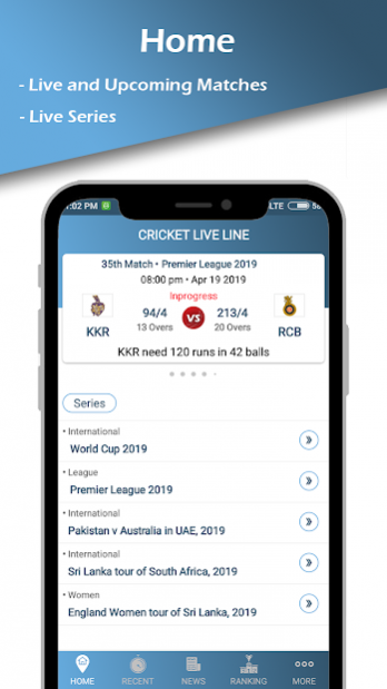 Cricket Live Line 1.1.5 Screenshot