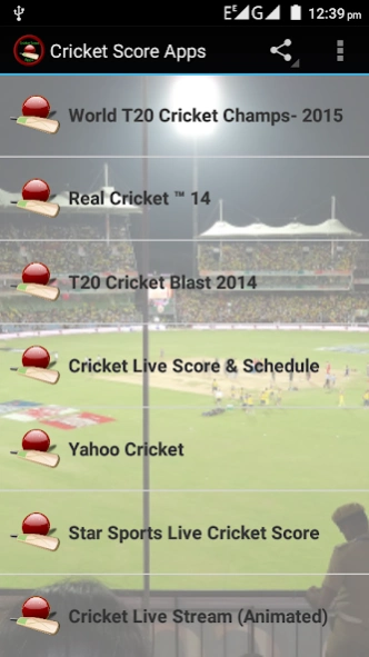 Cricket Score Apps 1.0 Screenshot