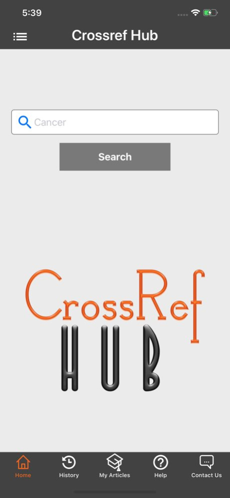 CrossRef HUB 2.1 Screenshot
