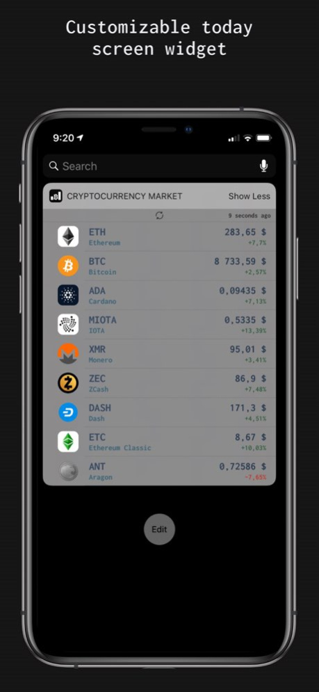 Cryptocurrency Exchange Rates 2.7.1 Screenshot
