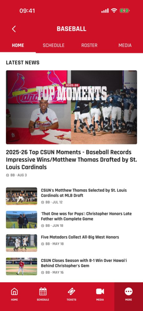 CSUN Athletics 183.0.8 Screenshot