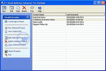 CTAddress Extractor 1.20 Screenshot