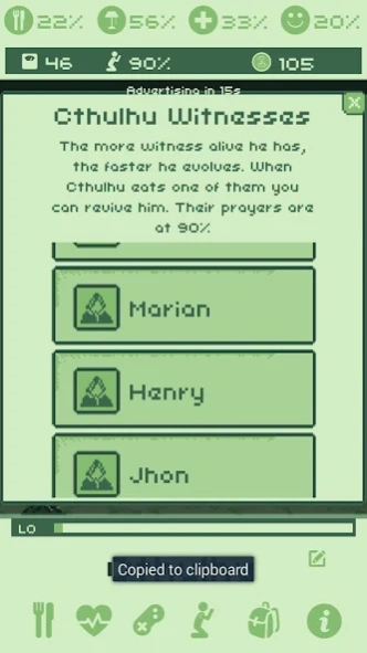 Cthulhu Virtual Pet 3.11 Screenshot