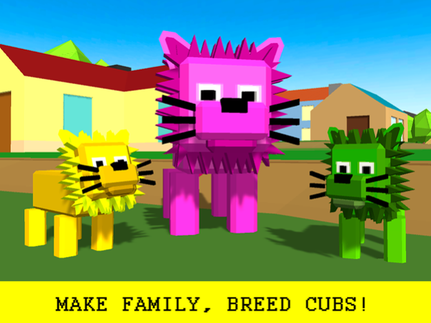 Cube Lion Survival Simulator Free 1.0 Screenshot