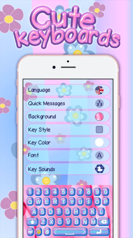 Cute Keyboards – Colorful Themes and Background.s  Screenshot