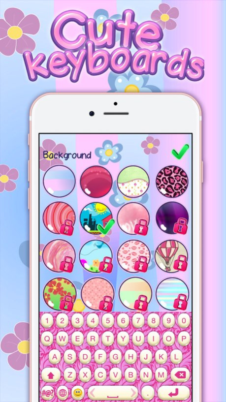 Cute Keyboards – Colorful Themes and Background.s  Screenshot