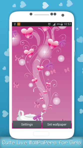 Cute Live Wallpapers for Girls 1.6 Screenshot