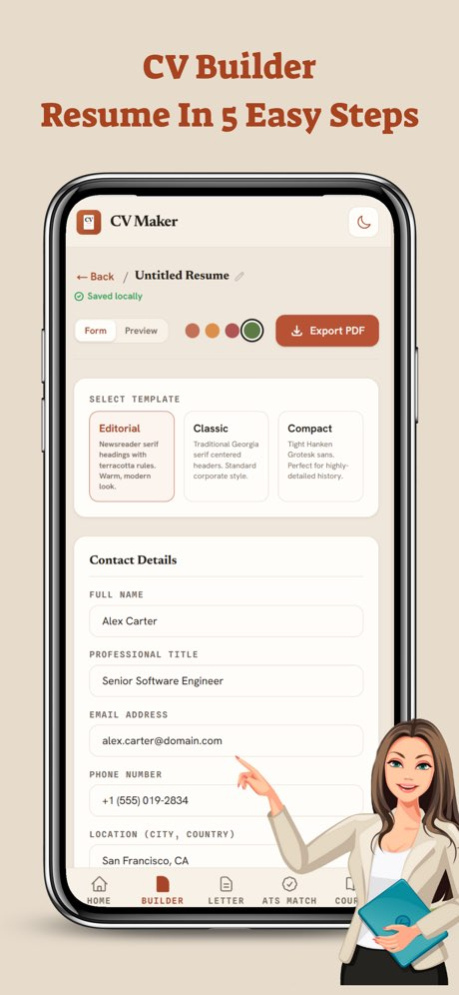 Intelligent CV: Resume Builder 1.4 Screenshot