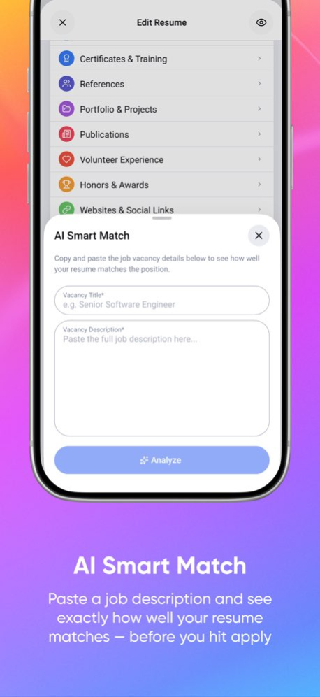 CV Maker: Resume AI Builder 3.0.2 Screenshot