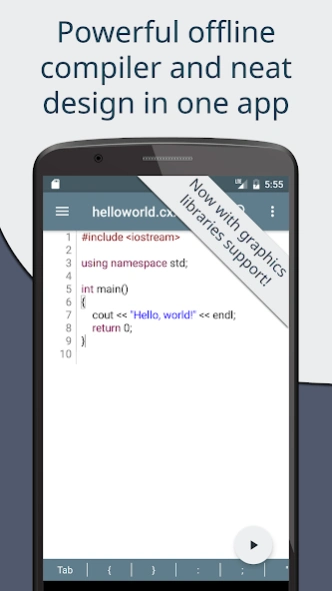 Cxxdroid - C/C++ compiler IDE  Screenshot