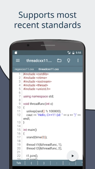 Cxxdroid - C/C++ compiler IDE  Screenshot
