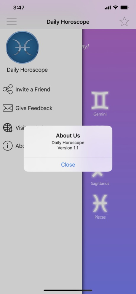 Daily Horoscope App 1.1 Screenshot