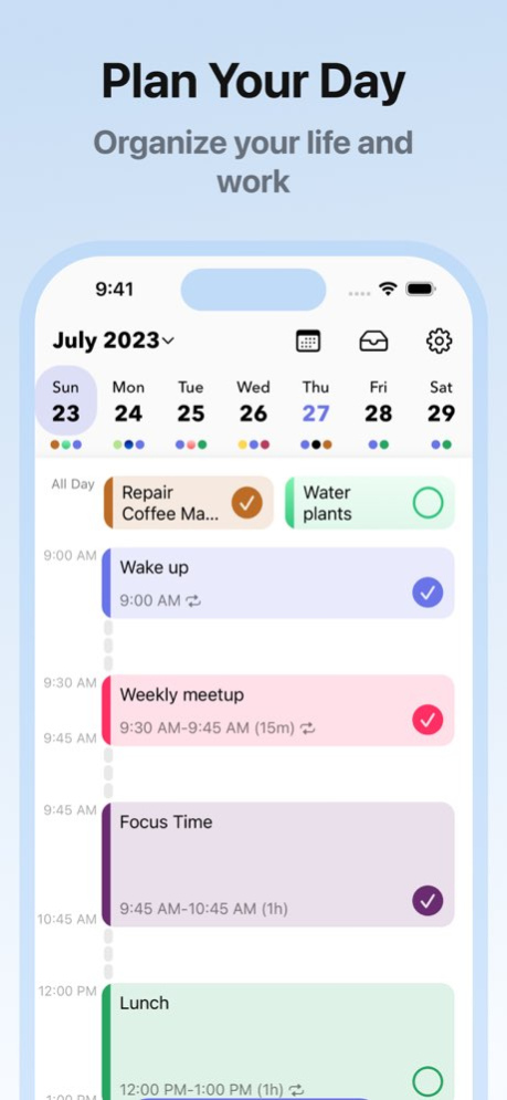 Daily Schedule Planner - MyDay 1.7.5 Screenshot