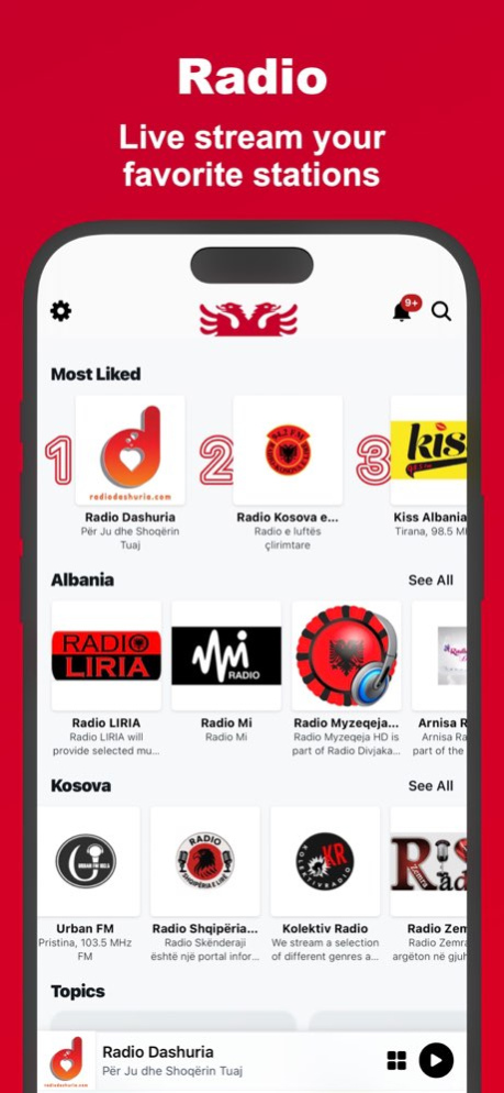 Radio Shqip - Dardania 10.0.21 Screenshot
