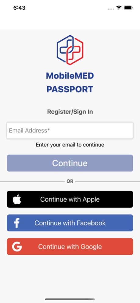 MobileMED Passport 1.15 Screenshot