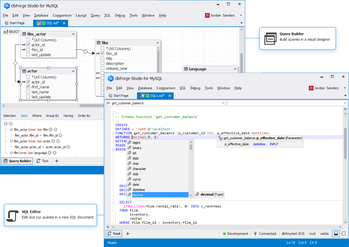 dbForge Studio for MySQL Express 10.0 Screenshot