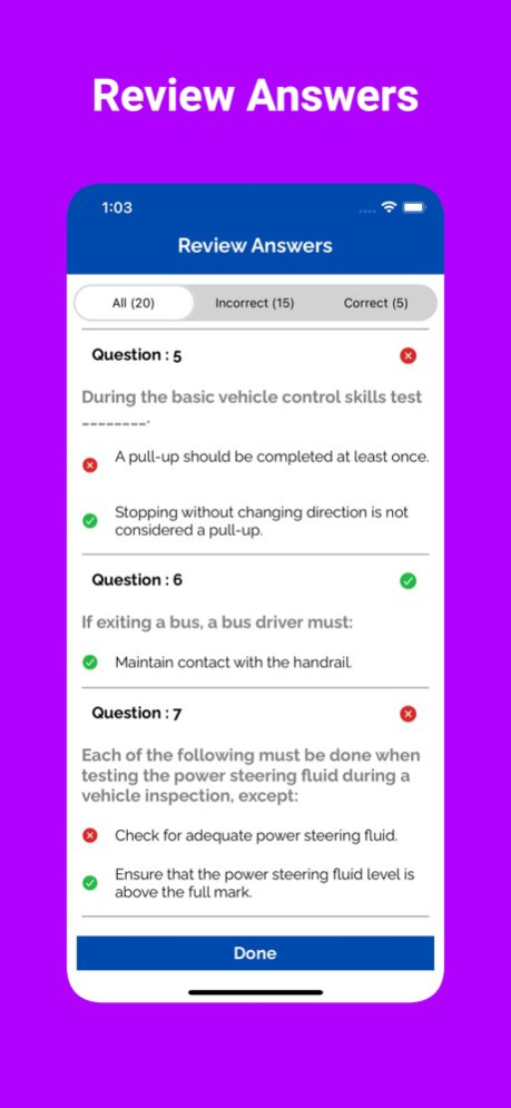 Delaware CDL Prep Test 1.3 Screenshot