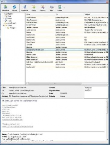 Delphi Email Client  Screenshot