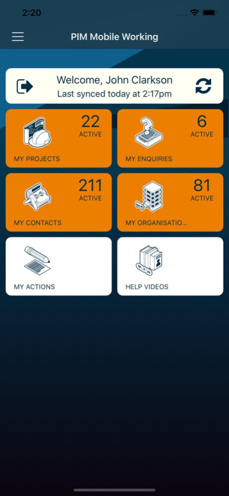 Deltek PIM Mobile Working 26.0.0 Screenshot