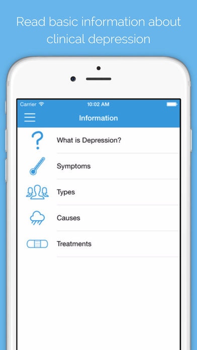 Depression Information 1.1.1 Screenshot