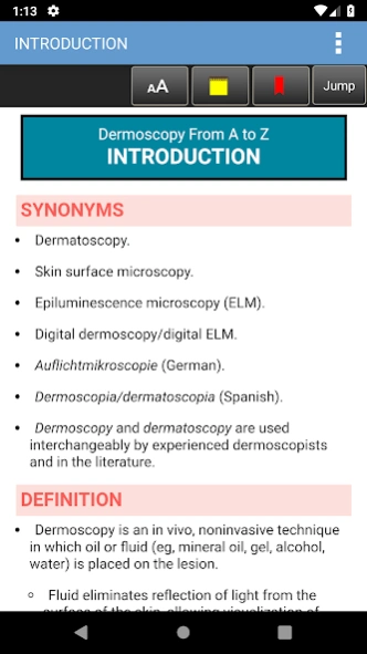 Dermoscopy Criteria Review 1.4 Screenshot