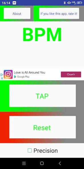 Tap Tempo BPM Counter DJ Tempo  Screenshot