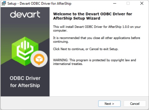 AfterShip ODBC Driver by Devart 1.4.0 Screenshot