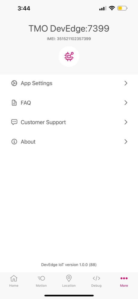 DevEdge IoT 1.1.0 Screenshot