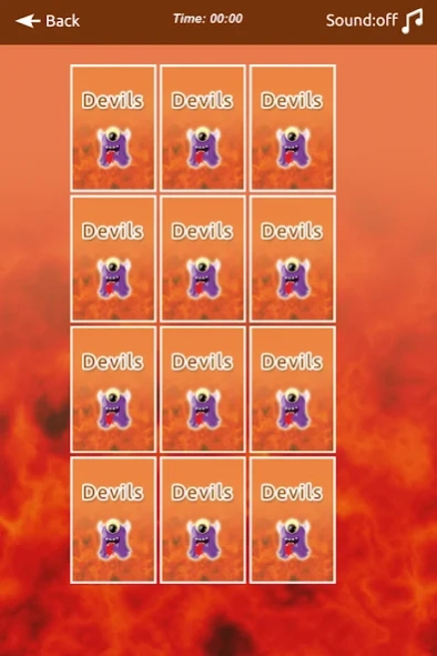 Devils Memory Match  Screenshot
