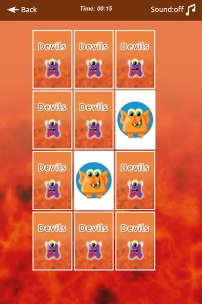 Devils Memory Match  Screenshot