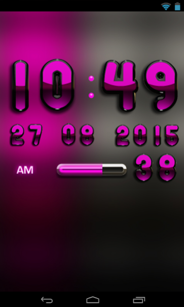 Digi Clock Black Pink widget 2.70 Screenshot