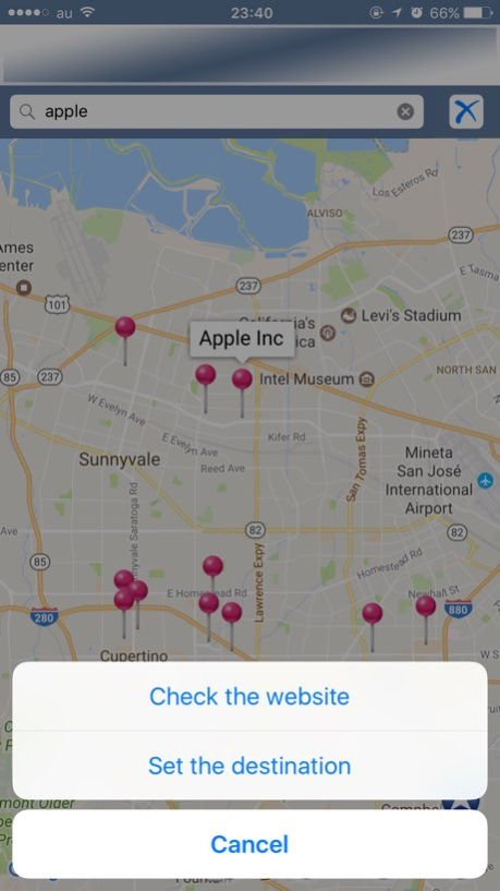 Direction to the destination 1.0.4 Screenshot