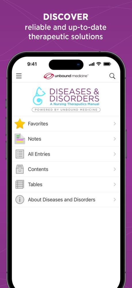 Diseases & Disorders 1.9 Screenshot