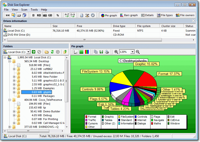 Disk Size Explorer 1.5 Screenshot