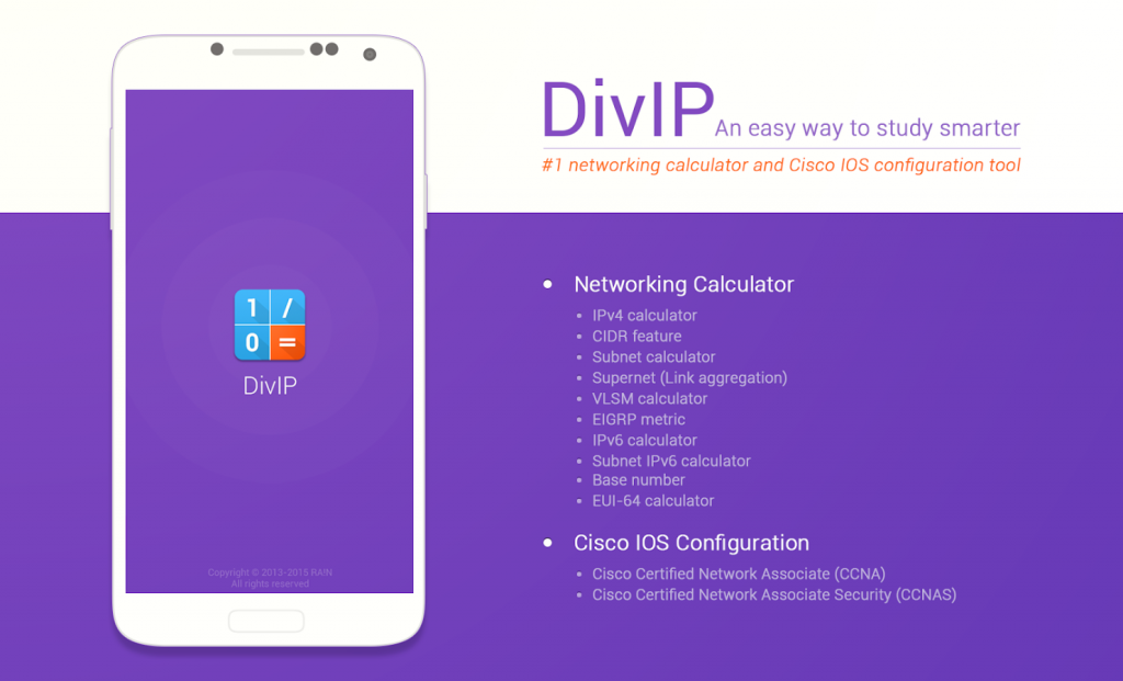 DivIP+ ★ VLSM, SUBNET, IP, IOS 2.2.0 Screenshot