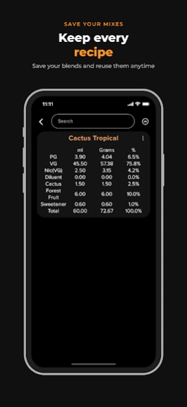 DIY E-Liquid Calculator: Vape 1.2.2 Screenshot