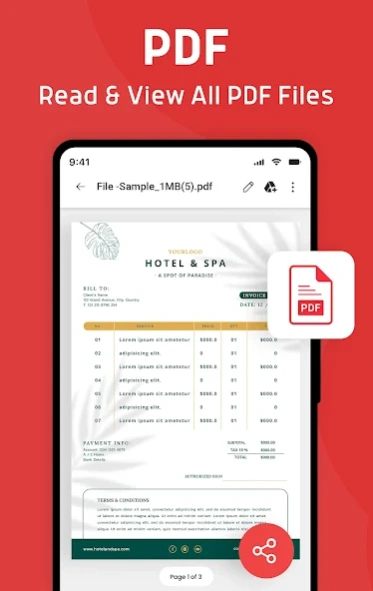 Document Reader PDF Word & XLS 2.3.7 Screenshot